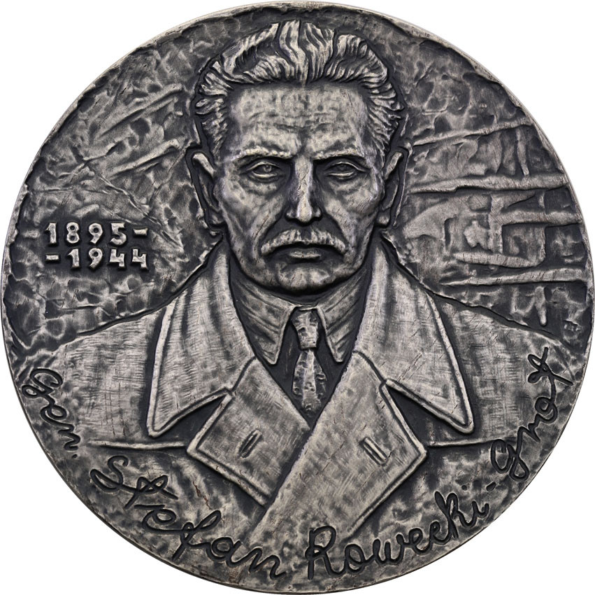 Polska. Medal 1992 MW Stefan Rowecki Grot, SREBRO - Mennica Warszawa